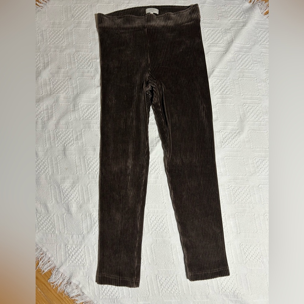 Avenue Montaigne pull on pants Leggings style Corduroy size 8 Dark Brown Joelle